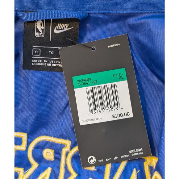Nike Golden State Warriors Jacket Womens XL Blue Royal Courtside Full-Zip NEW - Picture 11 of 12